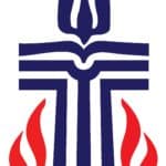 PCUSA logo - cross, flames, dove
